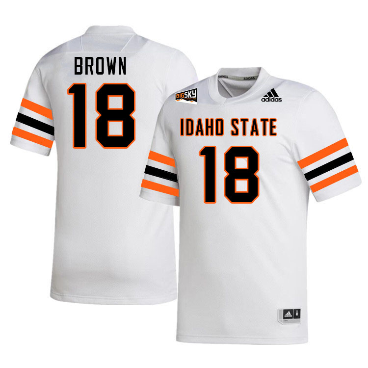 Men-Youth #18 Raiden Brown Idaho State Bengals 2023 College Football Jerseys Stitched Sale-White